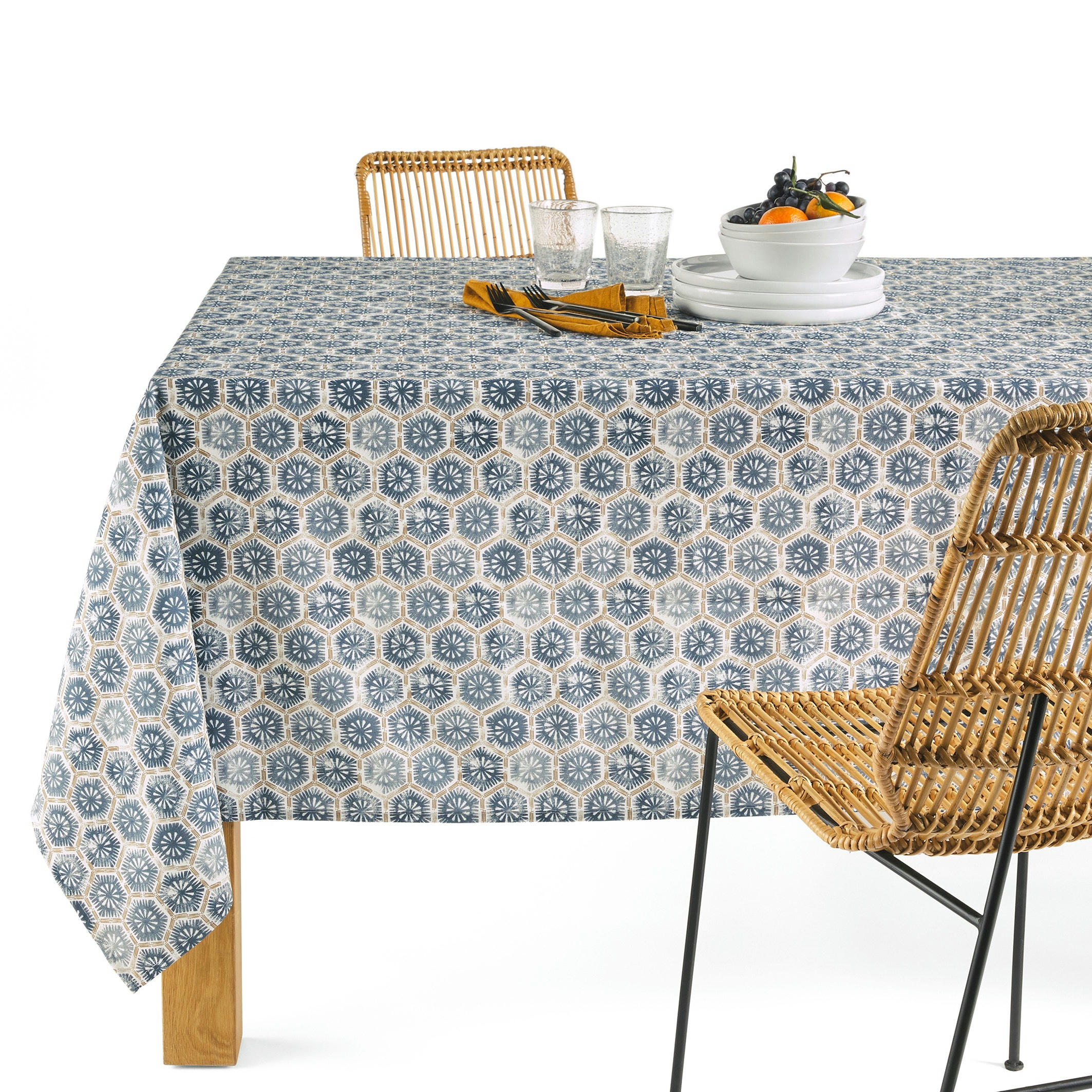 Nappe imprimée anti-taches Sabi