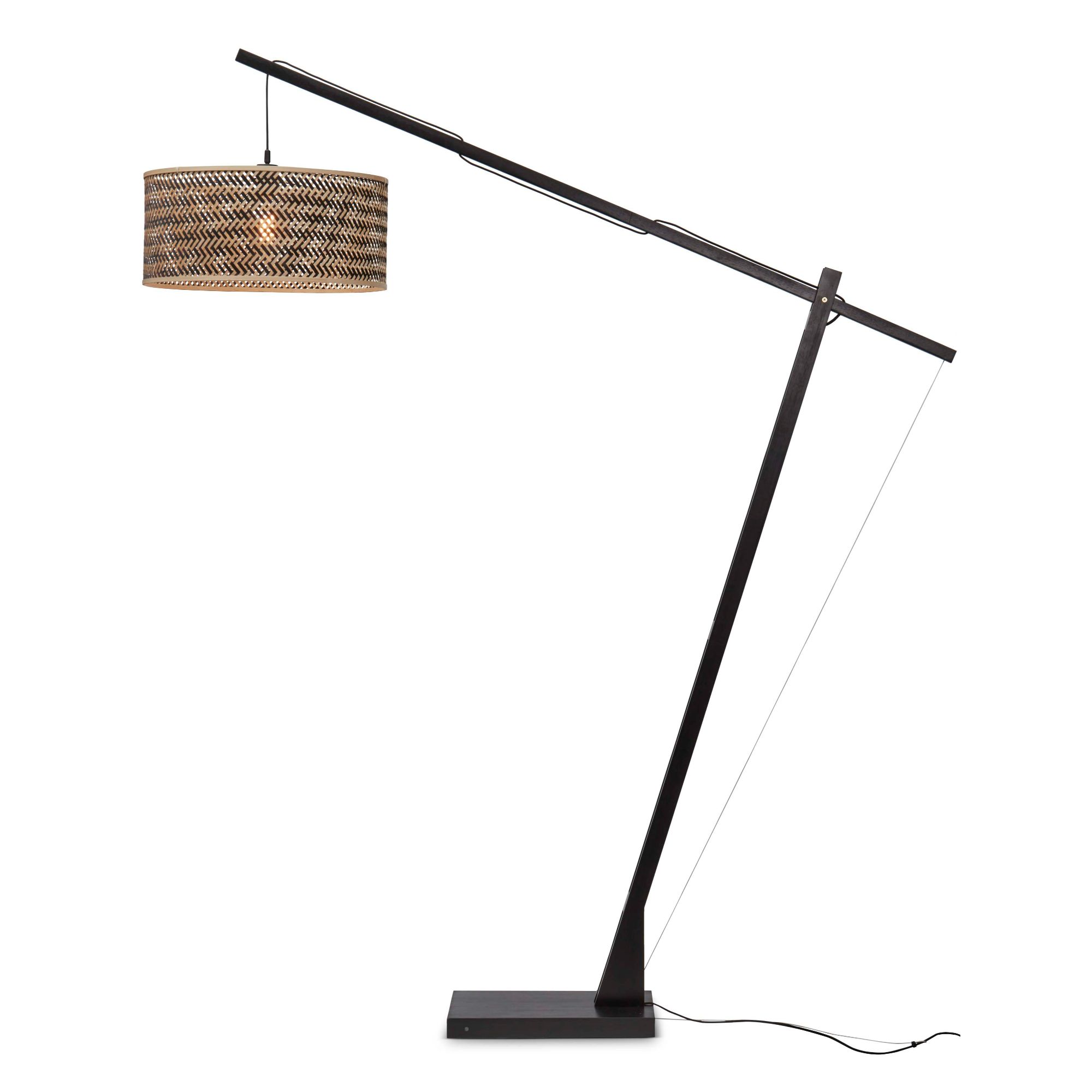 GOOD&MOJO vloerlamp Java - bruin - Ø50cm