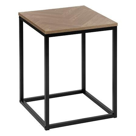 STOLIK BOCZNY Chevron 40x40x50 cm STALOWA PODSTAWA
