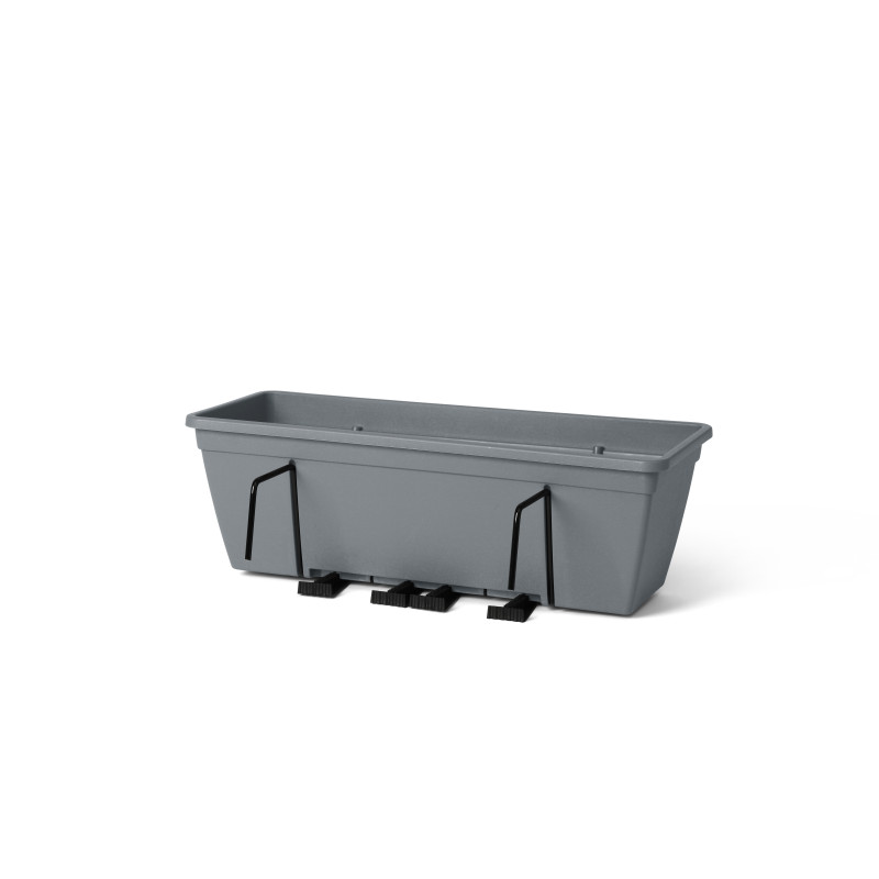 Balconnière pour balustrade Smart bleu gris 50 x 18 x 16 cm