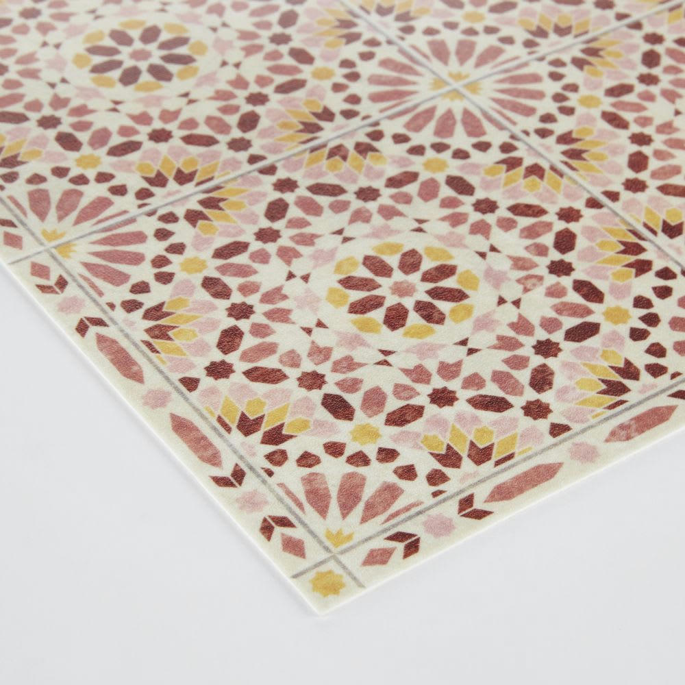 ALTO - Set de table en vinyle motifs carreaux de ciment terracotta, jaunes et roses