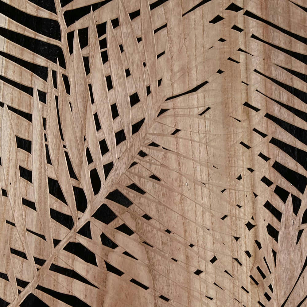 Palmista - Triptyque gravé motifs feuilles 150x90