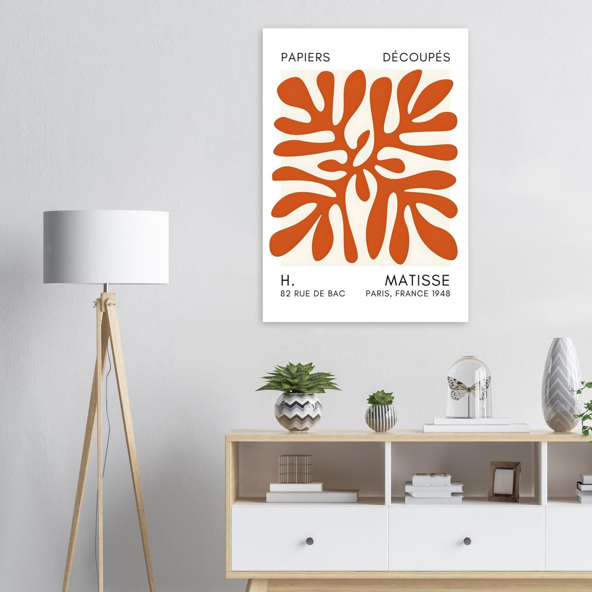 Artfulprints Poster Matisse - Deep ocean orange  - 70x100 cm - Oranje