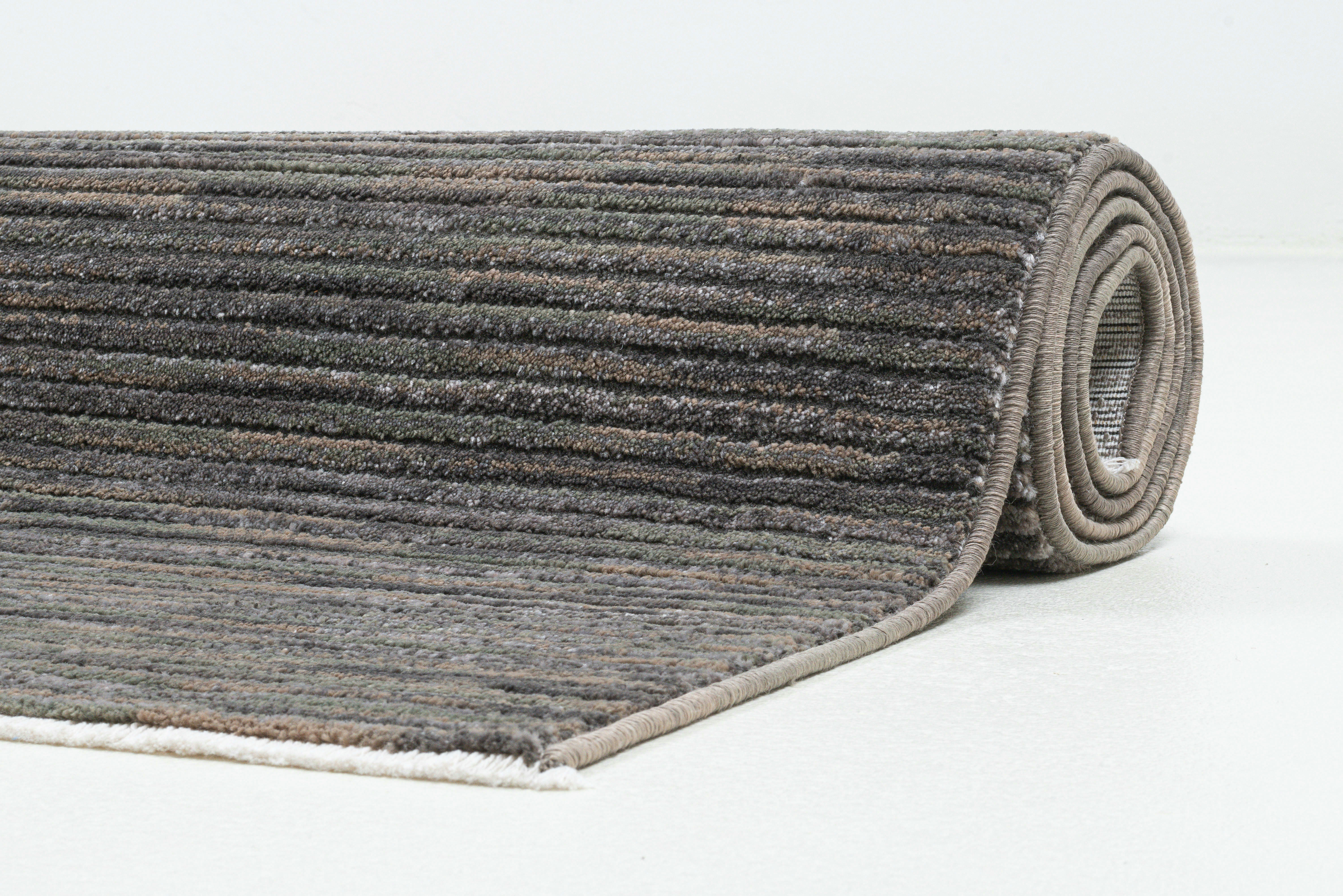 CORDULETTA - Tapis tissé à la machine en polypropylène - gris foncé 120x180 cm