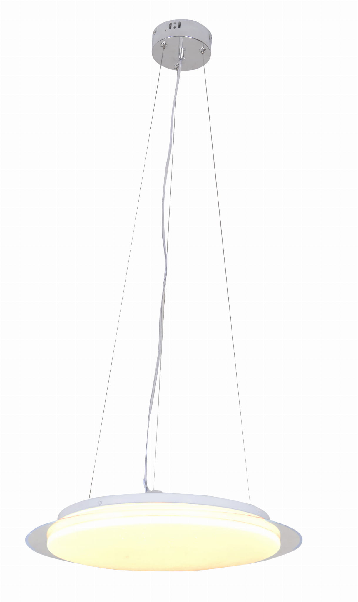 Lampa wisząca DANUA chromowana-biała LED 1x18Wlm Candellux
