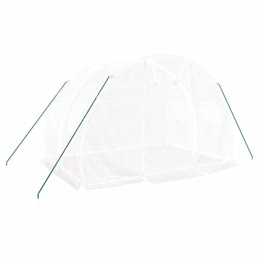 NNEVL Greenhouse with Steel Frame White 6 m&sup2; 3x2x2 m