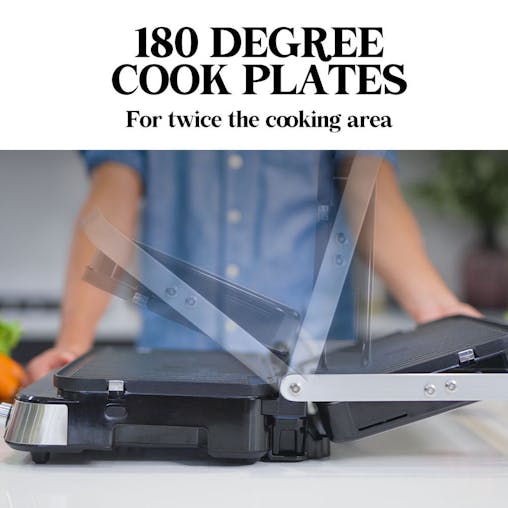 NNEMB 4-in-1 Smart Multi Contact Grill and Sandwich Panini Press-with Waffle Maker Plates