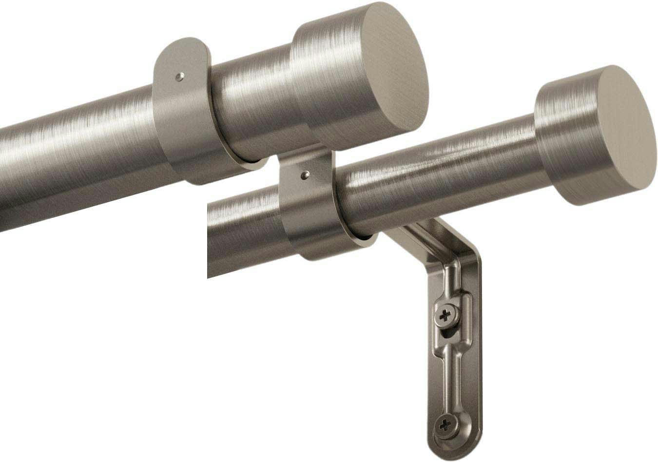 CAPPA - Double tringle à rideau ext 305 à 457cm nickel D25mm