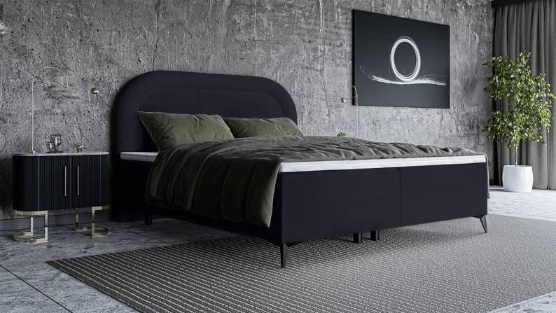 Boxspring Lorena velvet inclusief topper 180 x 200 cm