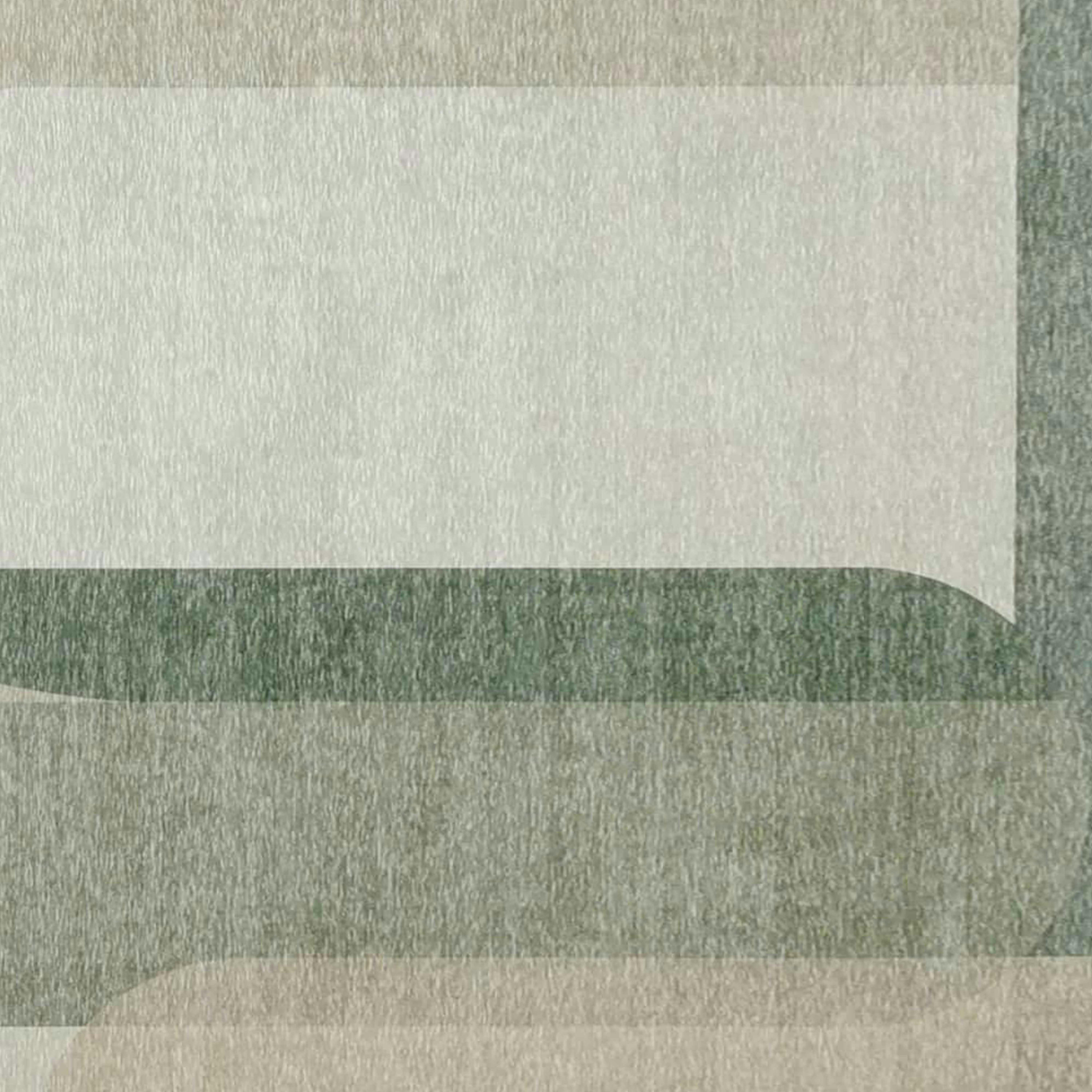 ENVOUTE - Tapis tissé motif abstrait design vert d'eau 120 x 170 cm