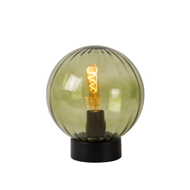 Lampe de table Monsaraz en verre vert E27 40 W LUCIDE