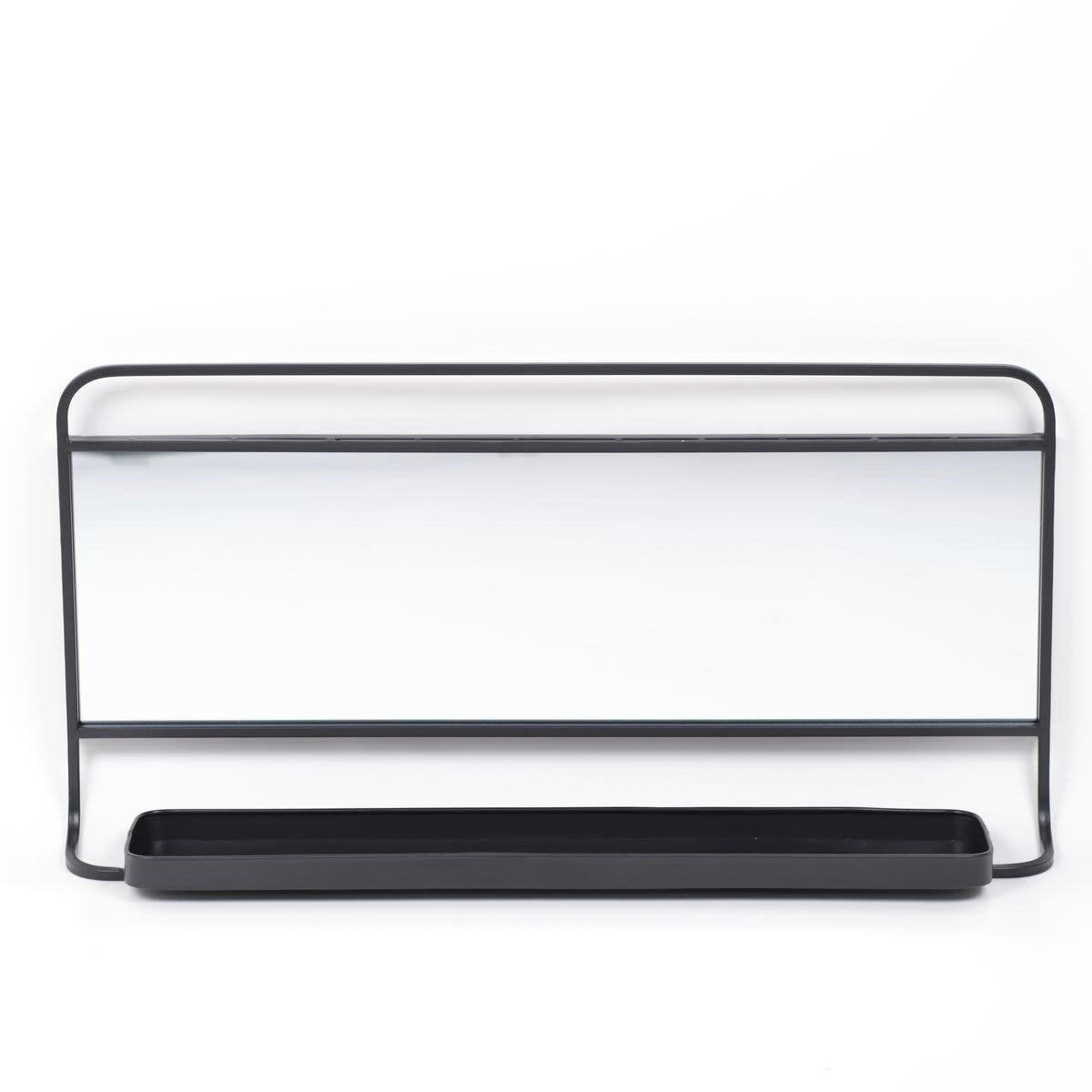 COZY - Grand miroir mural en métal gris