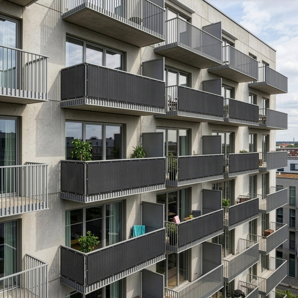 Osłona balkonowa, maskująca 120x500 cm mata na balkon zacieniająca 95%