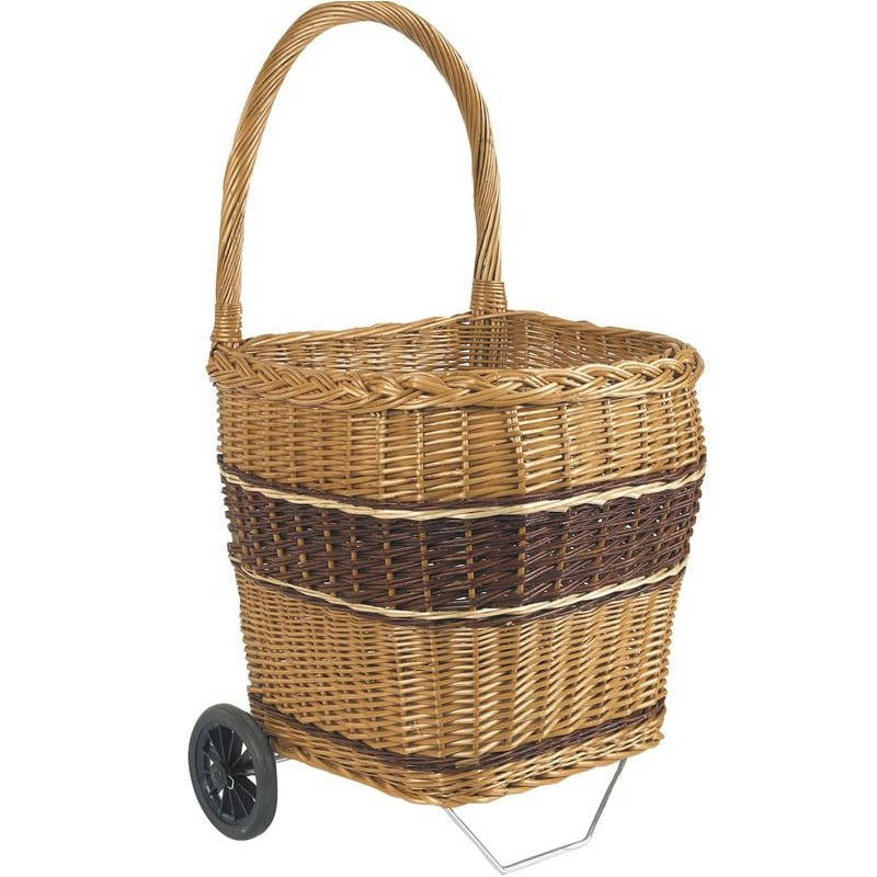 - Chariot à bûches en osier