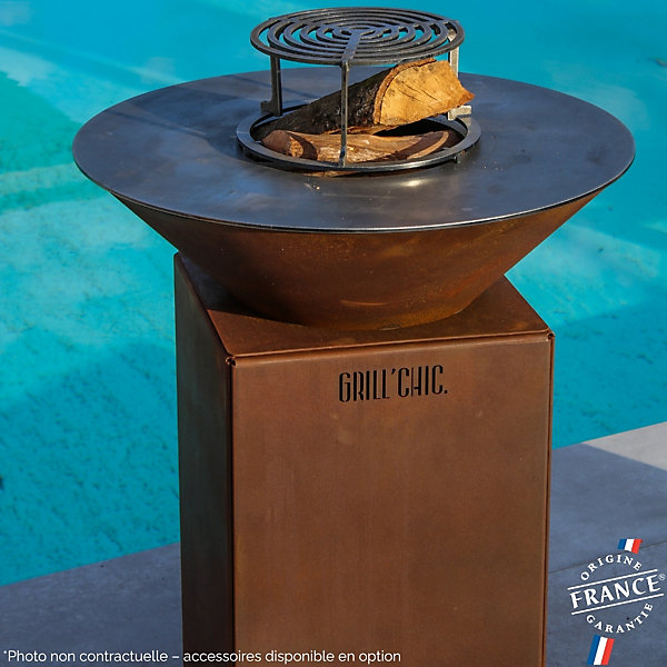 Brasero Cevenol Corten Normal Rond 74 Simple Cuve