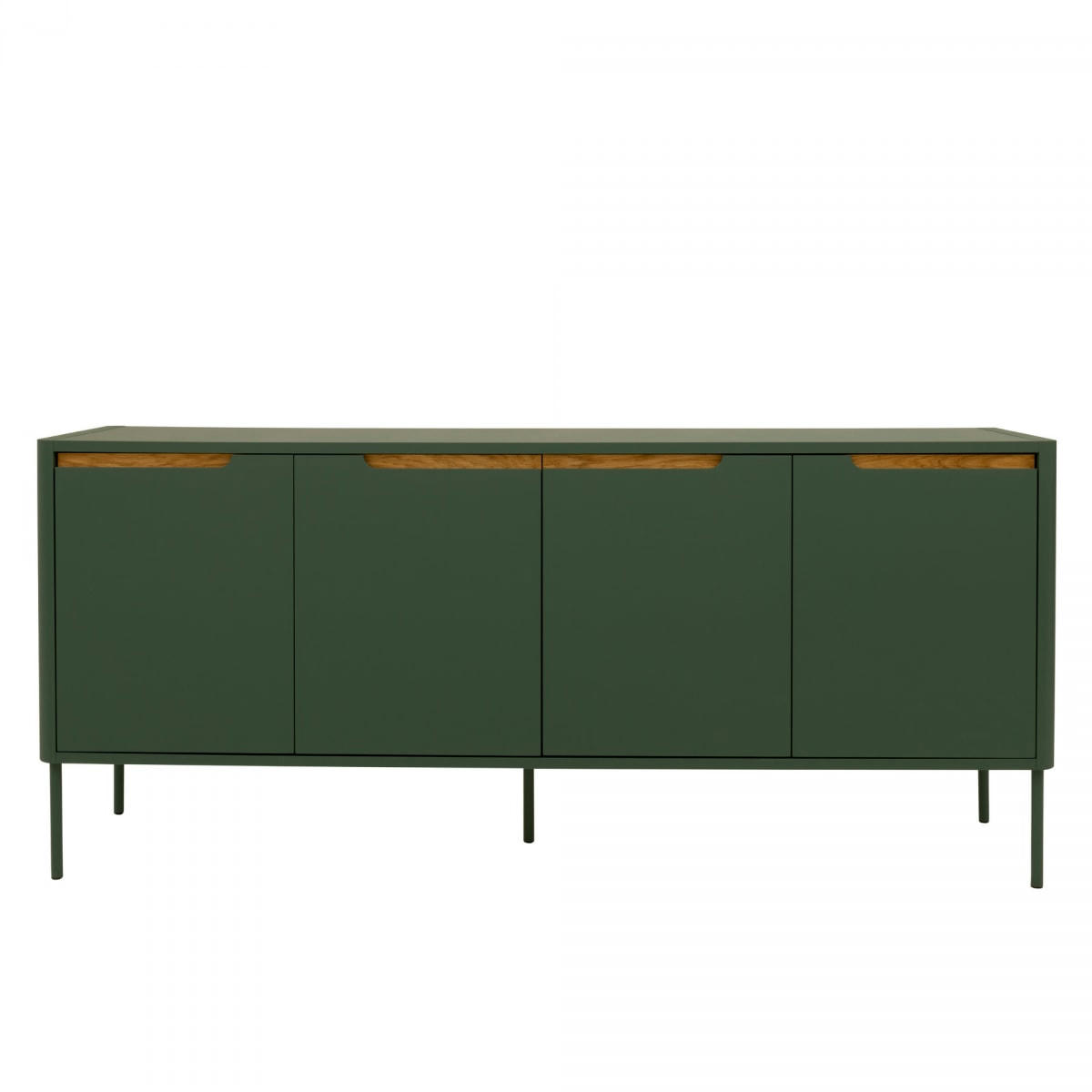 PATIPATI - Buffet bas moderne 4 portes en bois vert