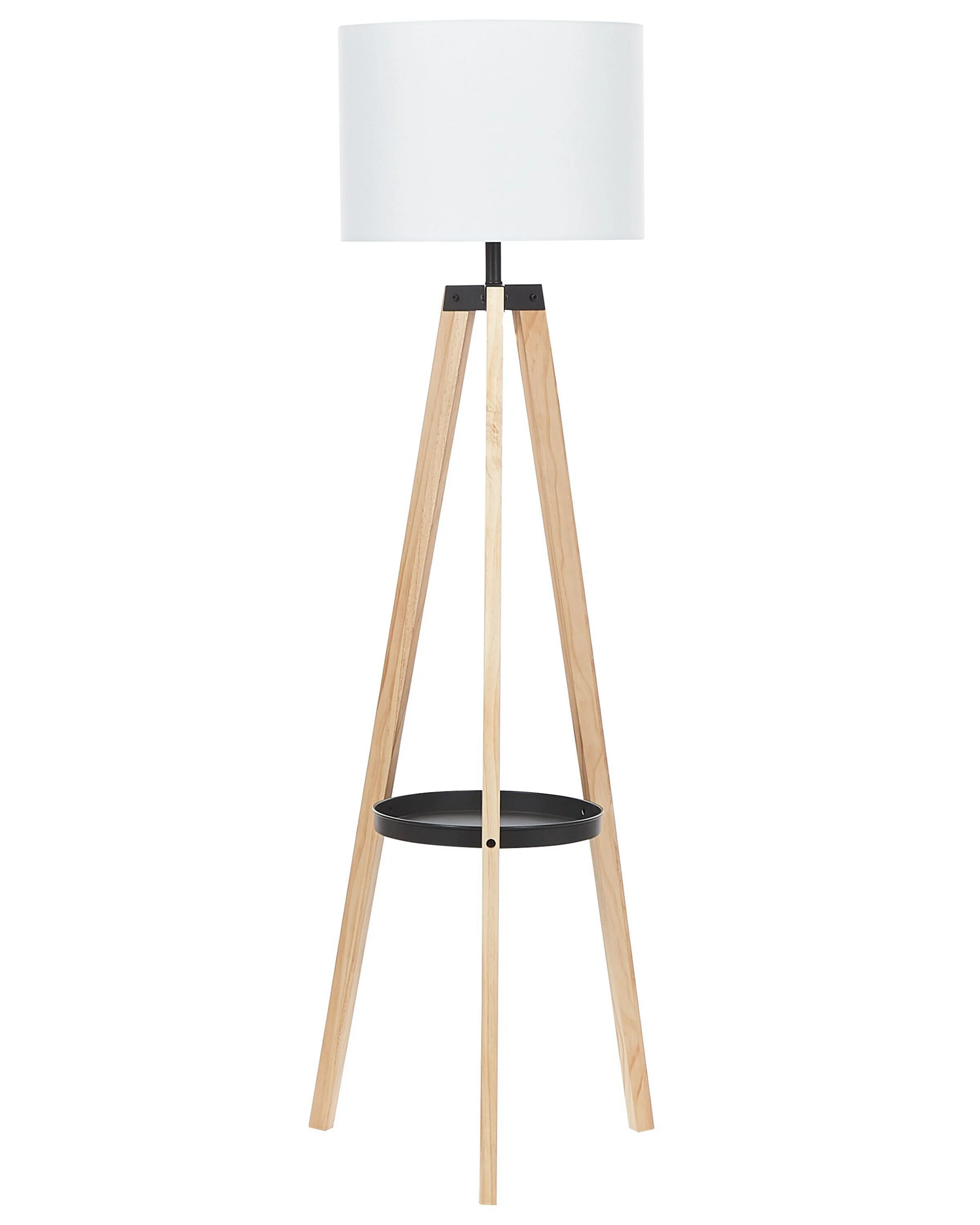 Lampa stojąca podłogowa trójnóg biała