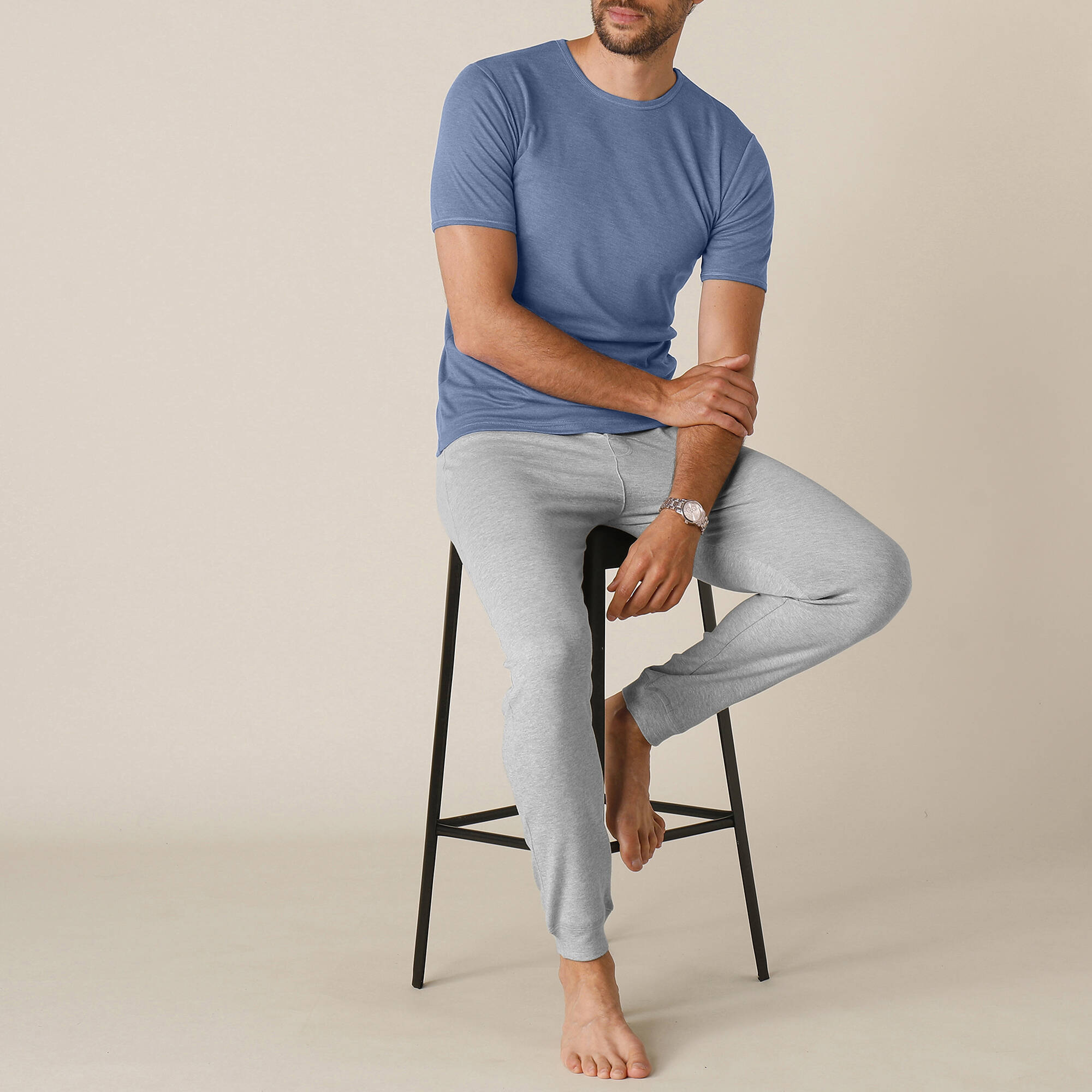 T-shirt sous-v&ecirc;tement homme col montant manches longues chaleur intense - lot de 2