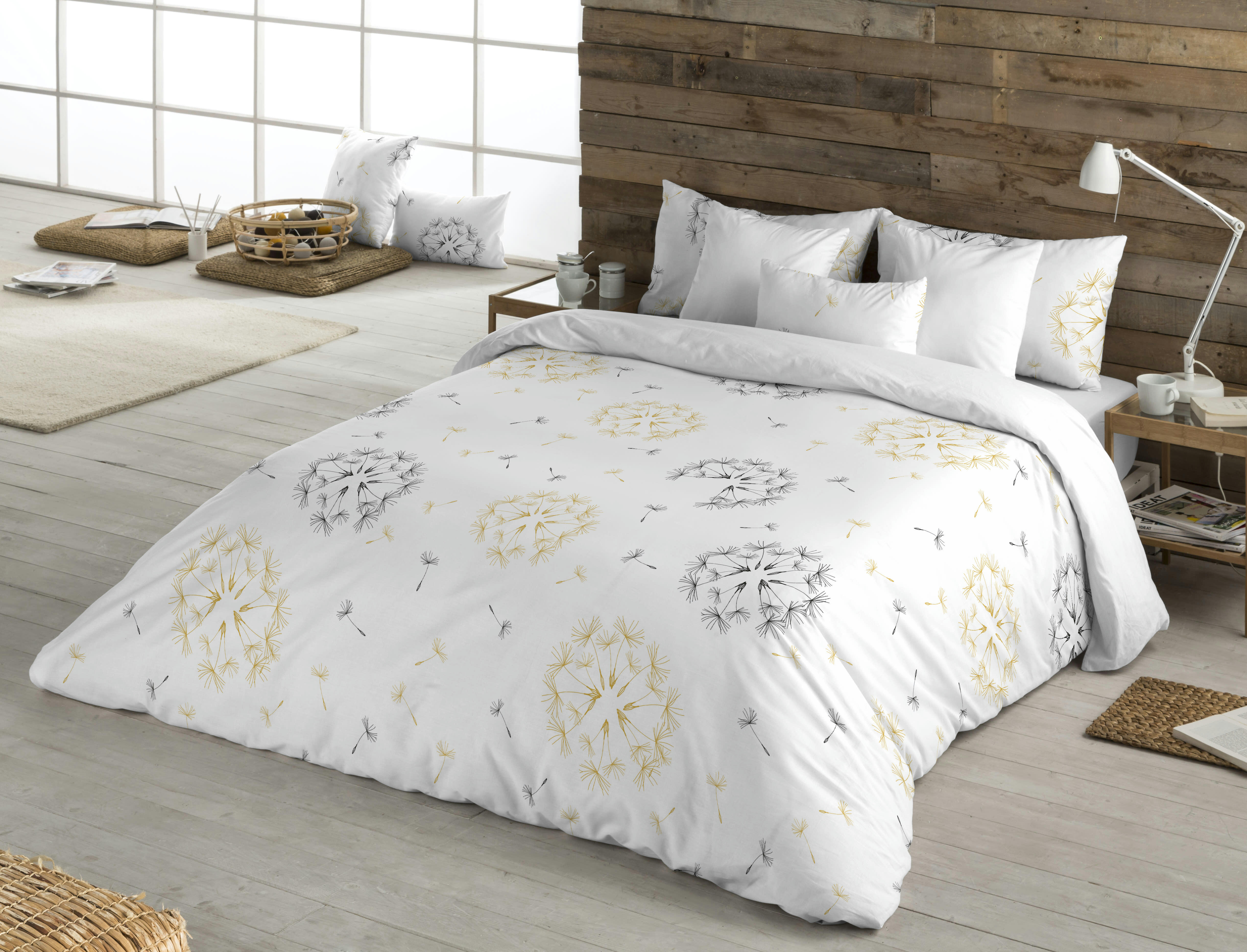 DANDELION - Housse de couette 100% coton avec imprimé géométrique 220X220 cm
