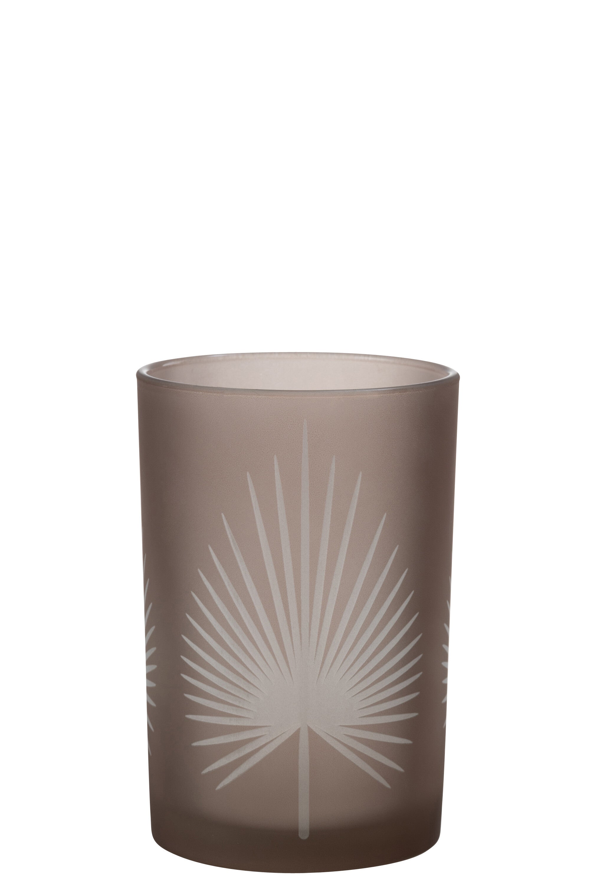 J-Line windlicht Palmblad - glas - beige - large