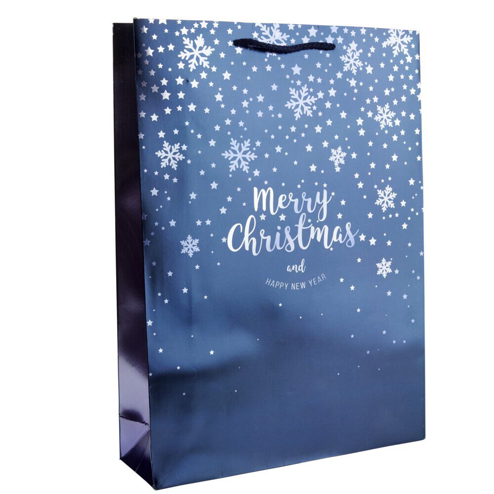 Sac cadeau No&euml;l thème boréal 33x10xH46cm (2 modèles)
