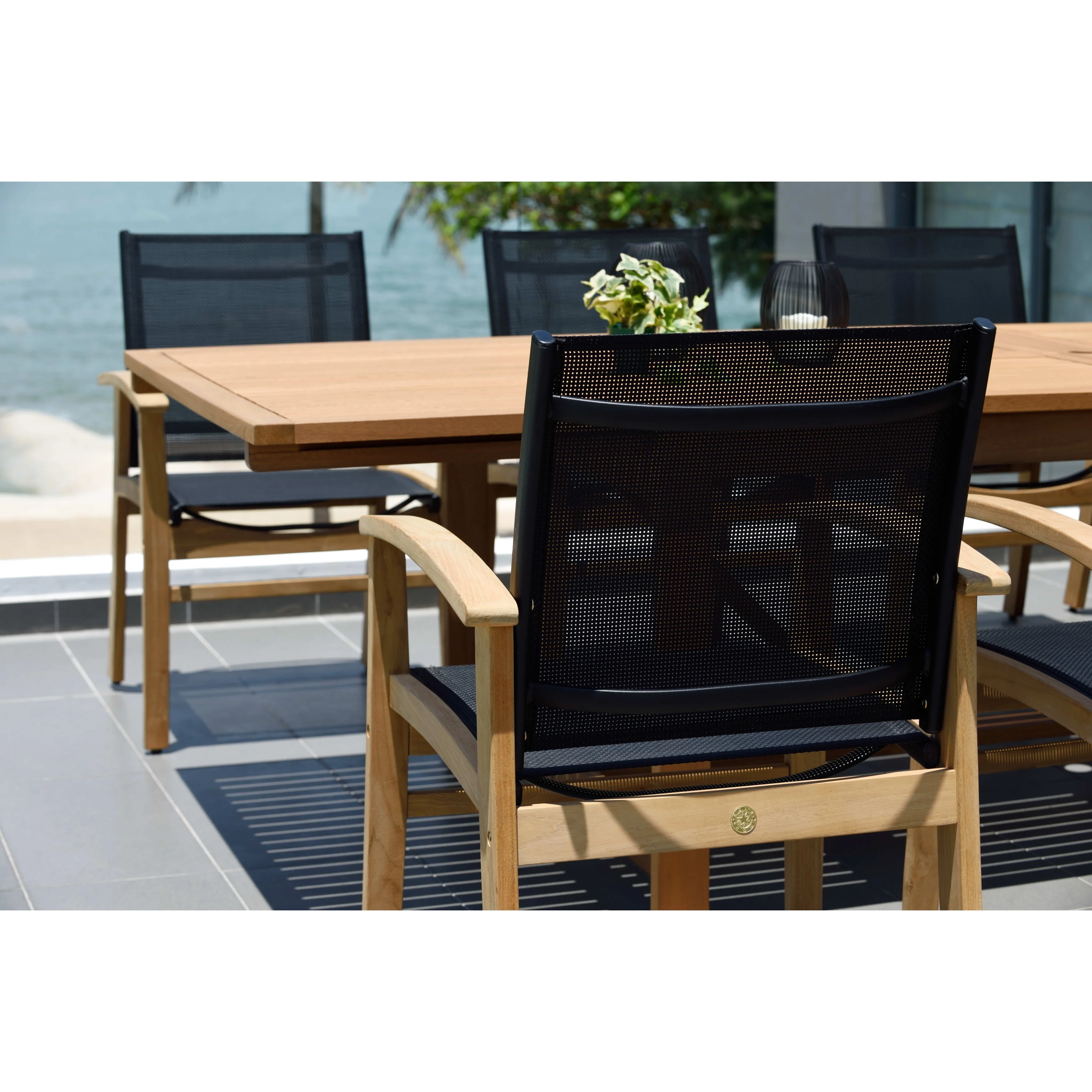 LifestyleGarden 9pc Teak Finish Outdoor Patio Dining Set - 9 Piece