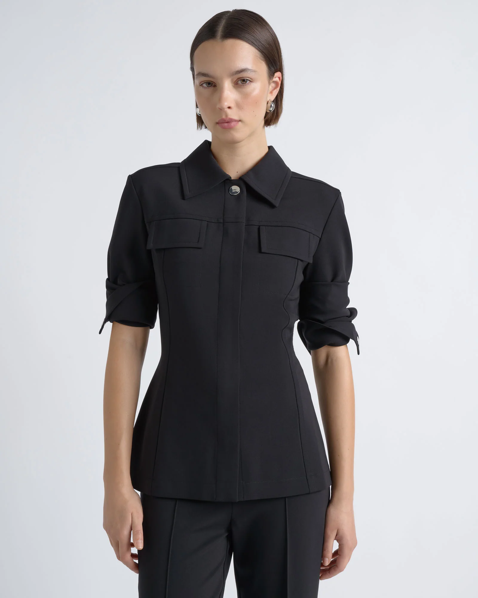 Ponte Snap Detail Shirt