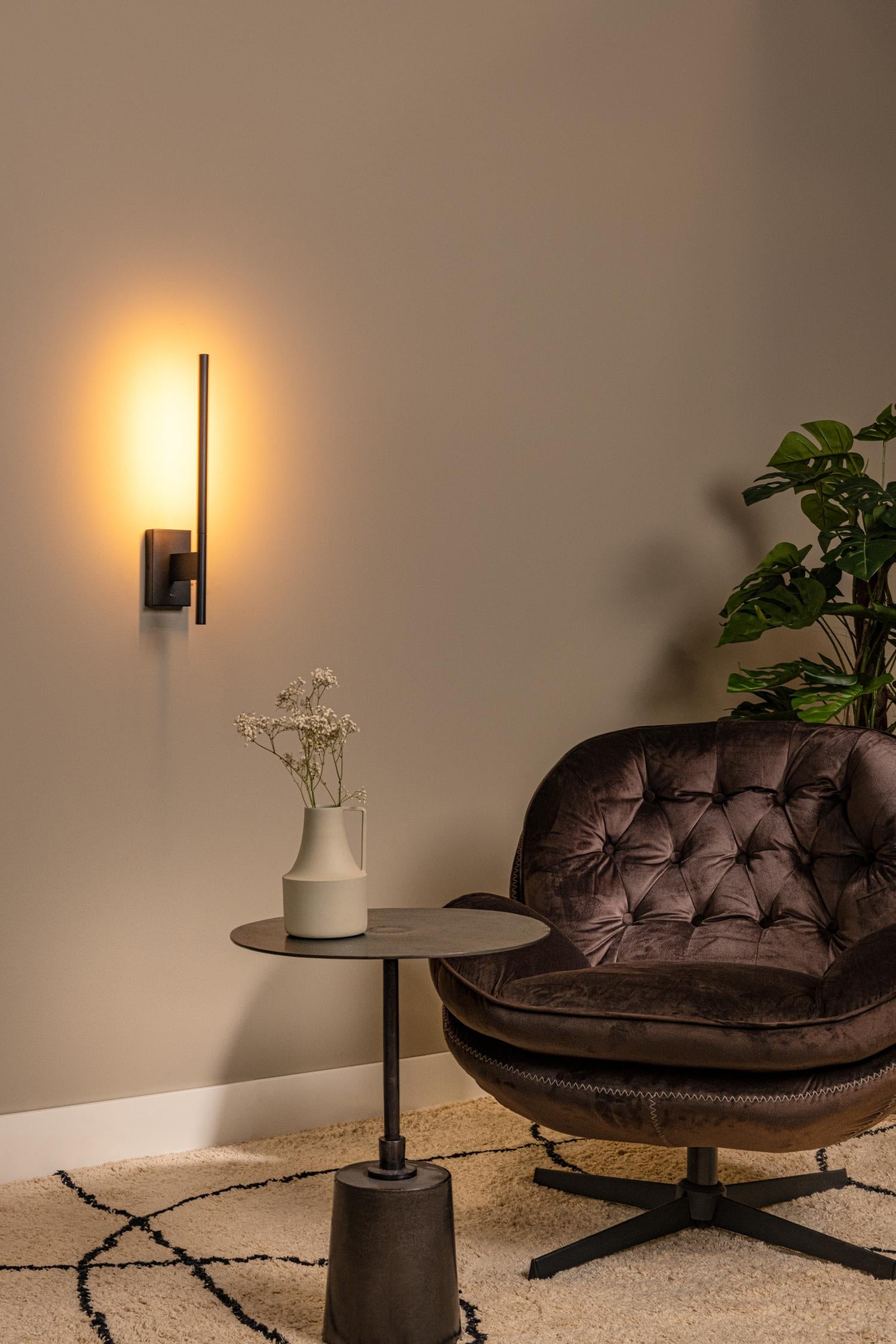 Lucide wandlamp FINAN - Geïntegreerde LED - Zwart