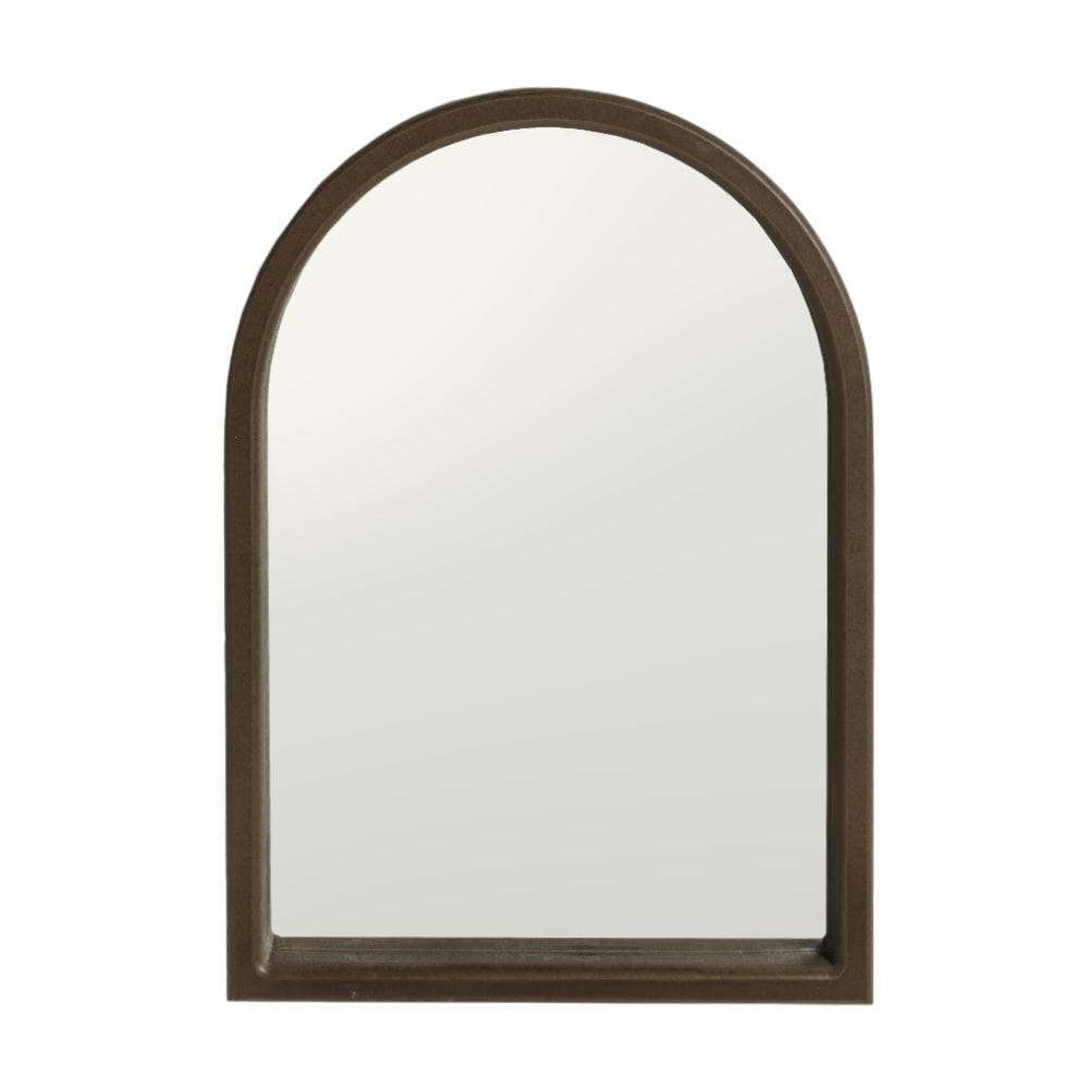 KATIA - Miroir arqué fabriqué artisanalement en couleur marron