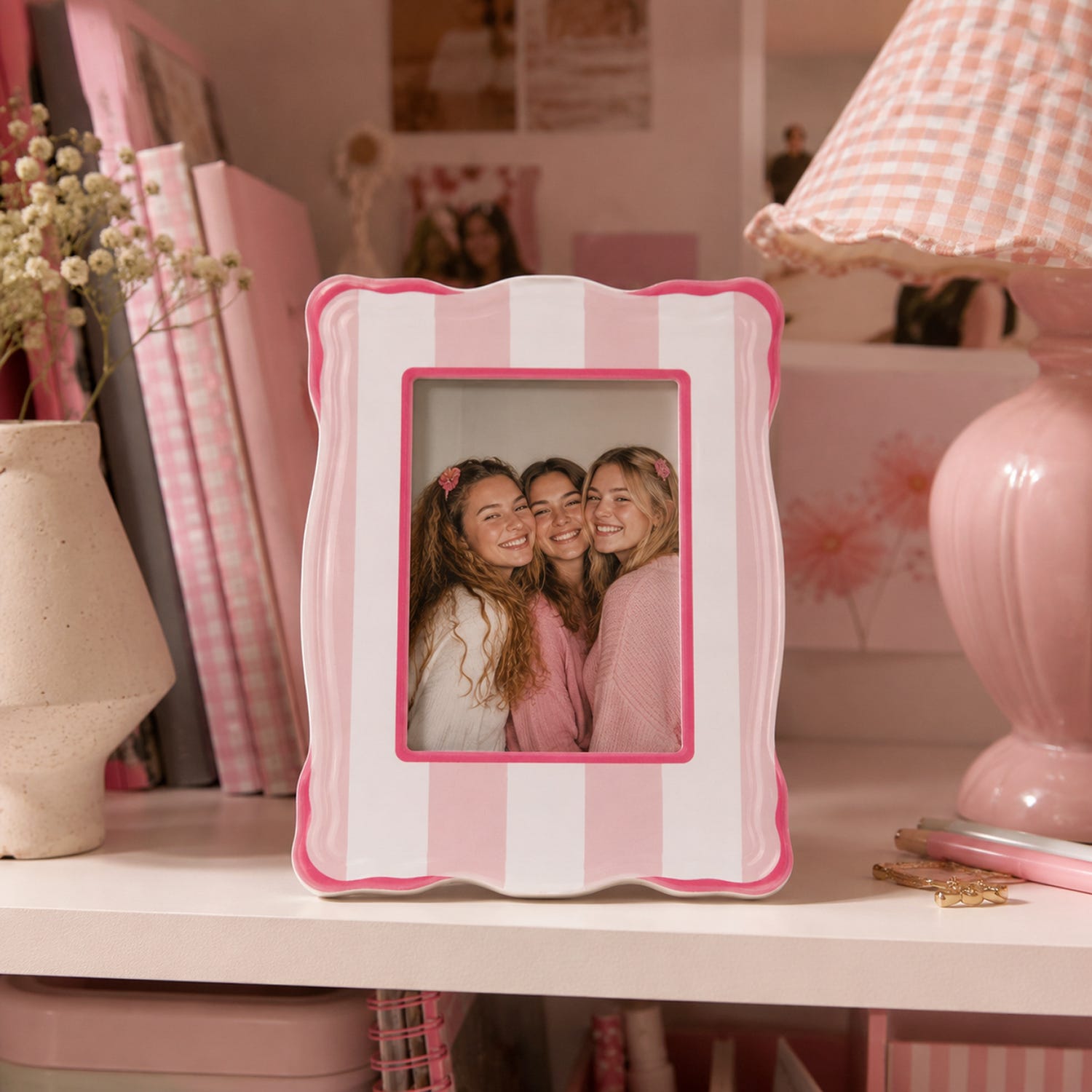 Portafoto 10x15 cm Summer legno rosa