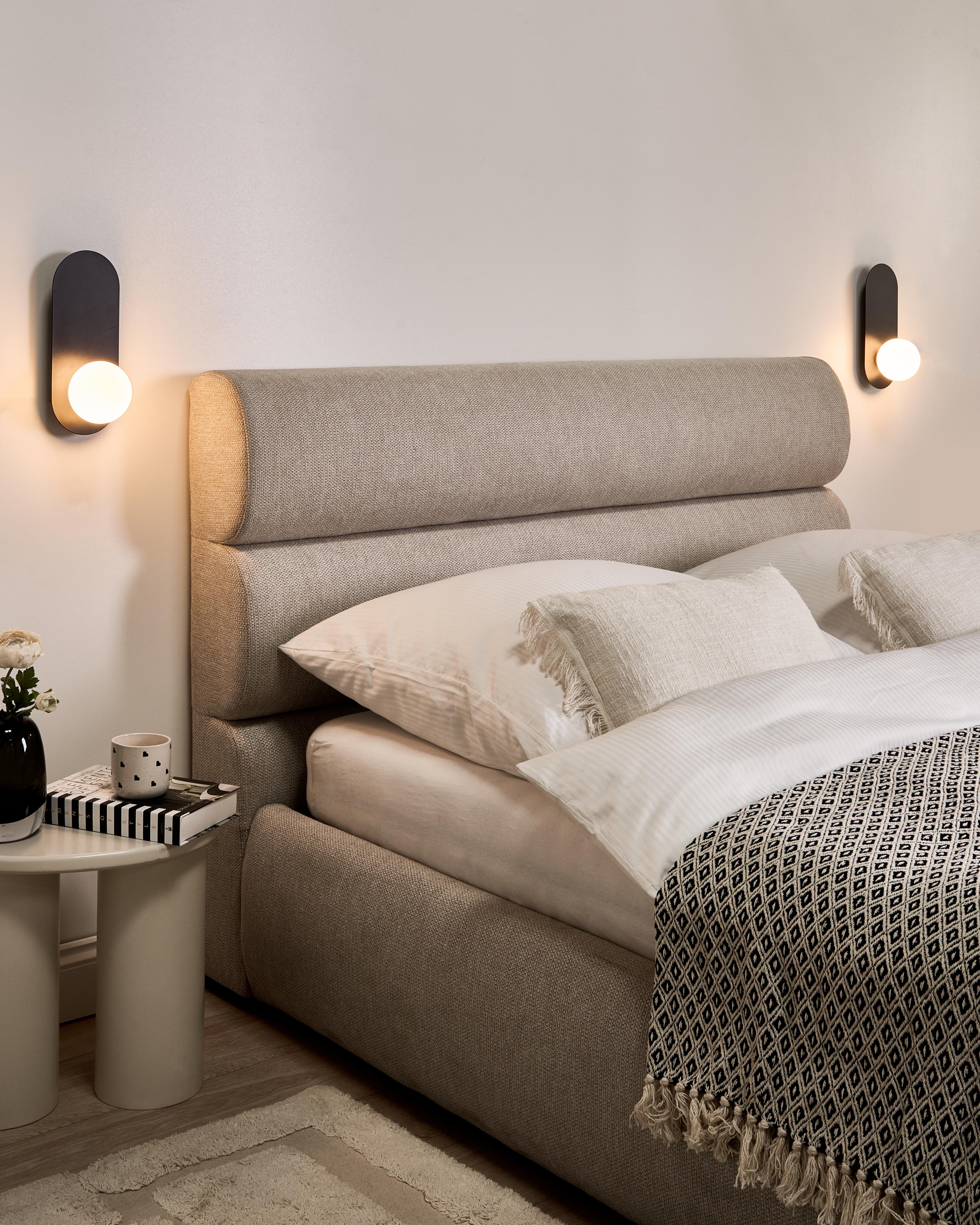Set of 2 Wall Lamps LEISI Black