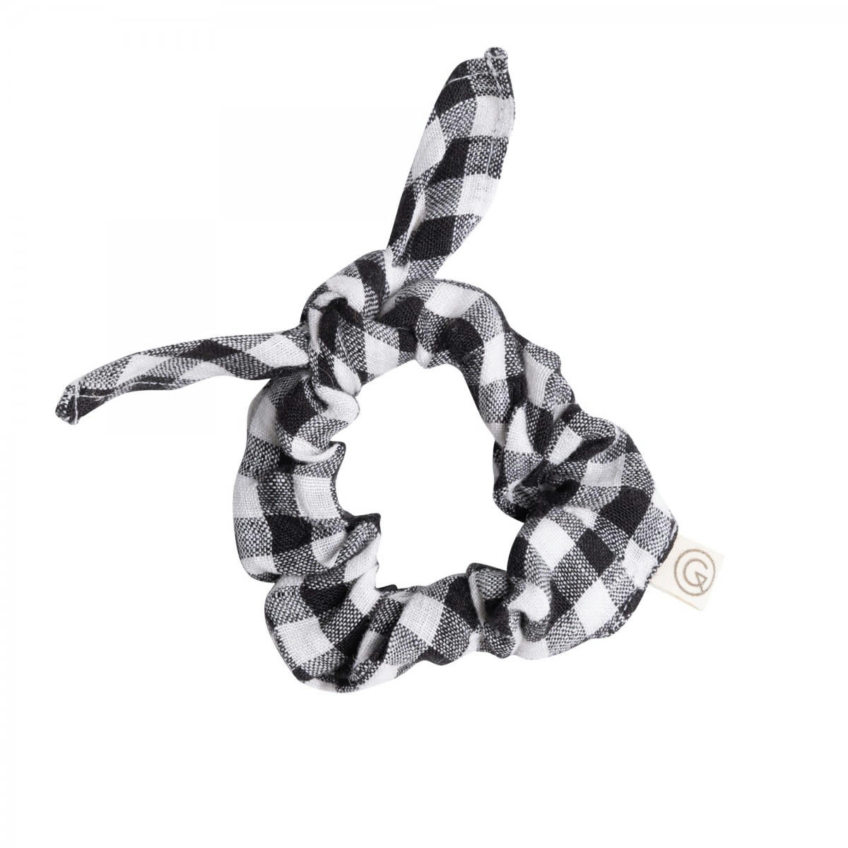 HÔTEL PARTICULIER - Chouchou en lin lavé vichy noir