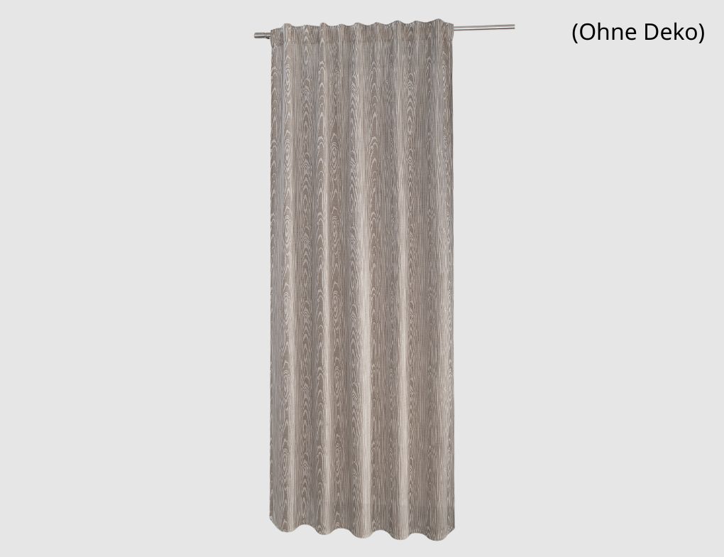 Verdeckte Schlaufe Moire Taupe 245x140cm