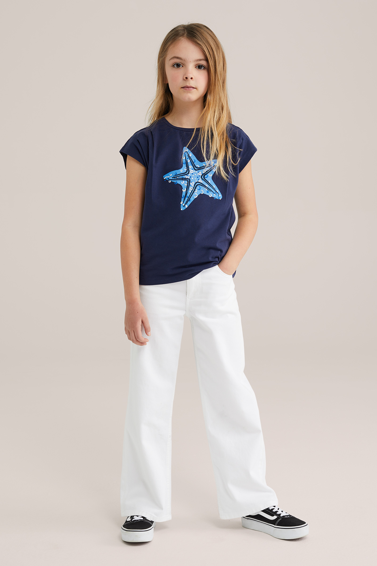 Meisjes singlet met embroidery