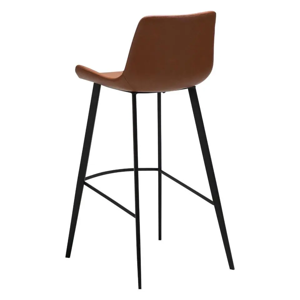 Hioshop Hype Dan-Form barstoel PU-kunstleer cognackleurig
