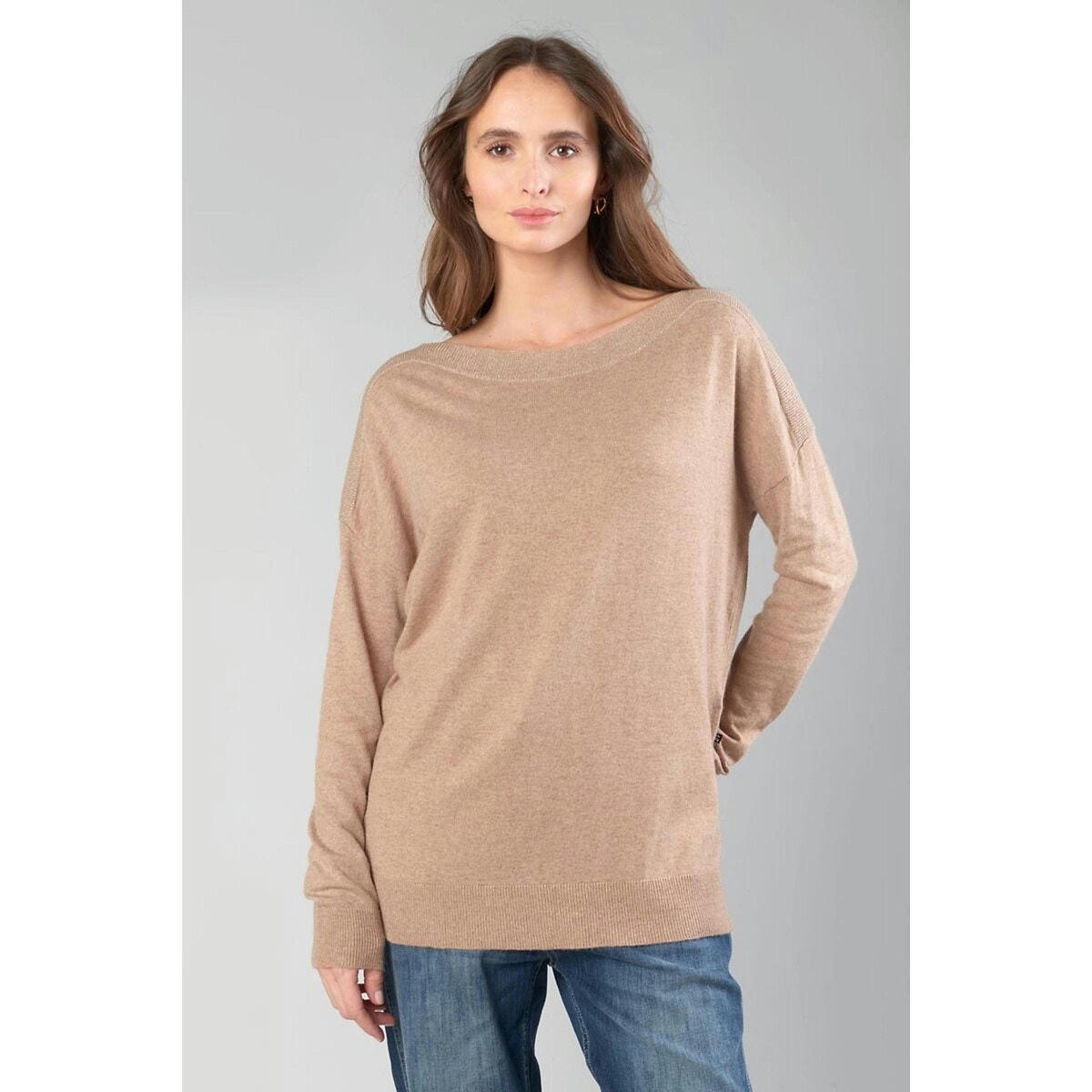 Pull col bateau en fine maille