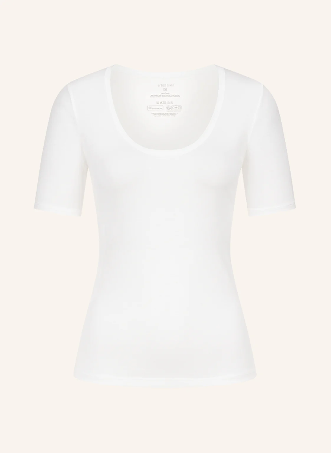 erlich textil Light Touch tiefausgeschnittenes T-Shirt mit Lyocell - seidig weich