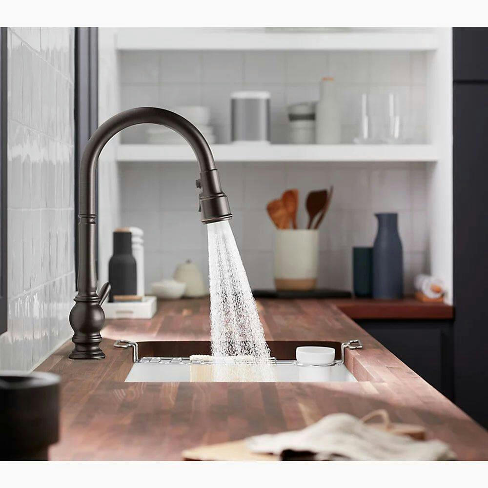 Kohler Artifacts® Kitchen Sink Faucet with KOHLER® Konnect™ and Voice Activated Technology, Vibrant Polished Nickel