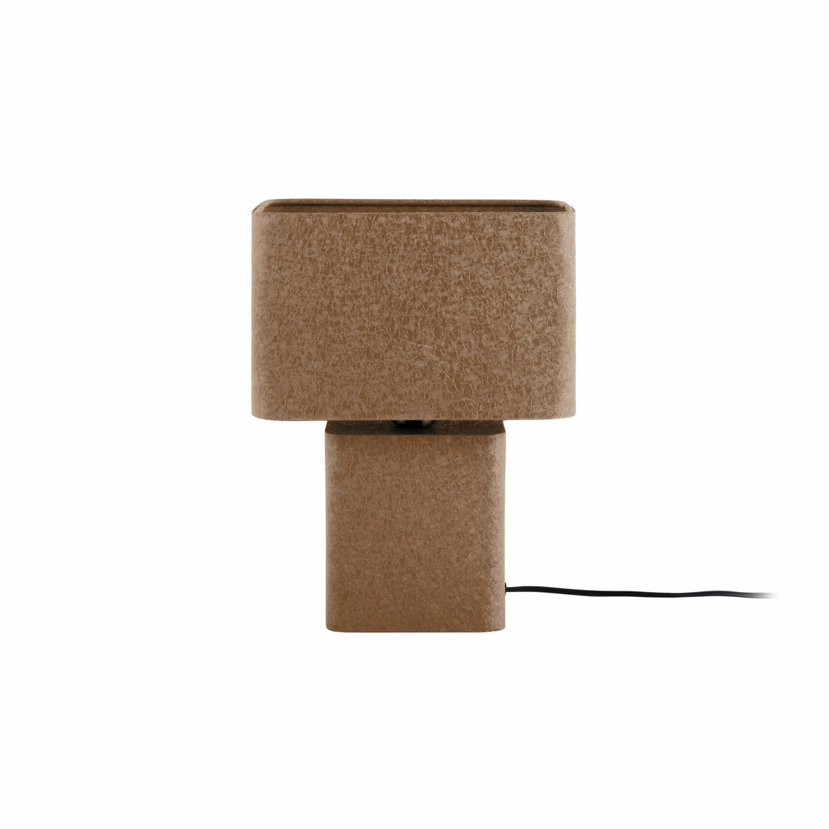 Leitmotiv tafellamp Boaz Recto - bruin - 24x14x33cm