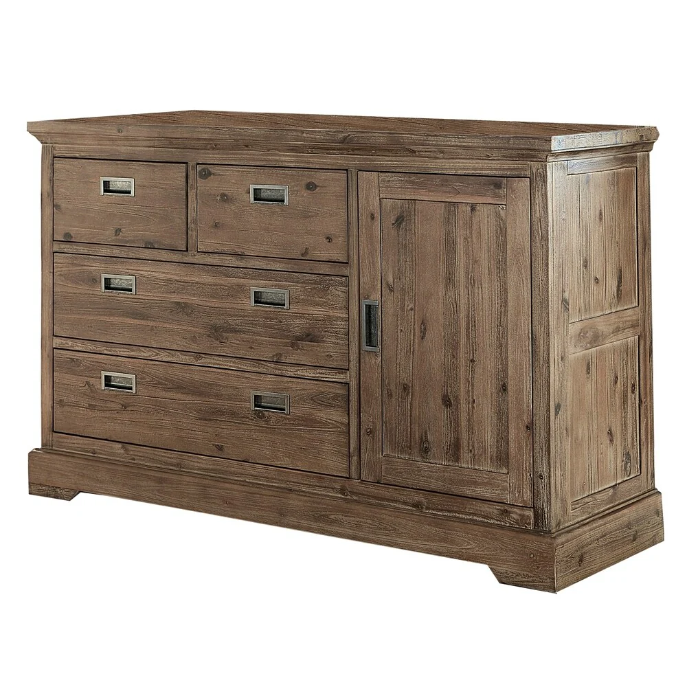 Hillsdale Oxford 4 Drawer Dresser with Door, Cocoa
