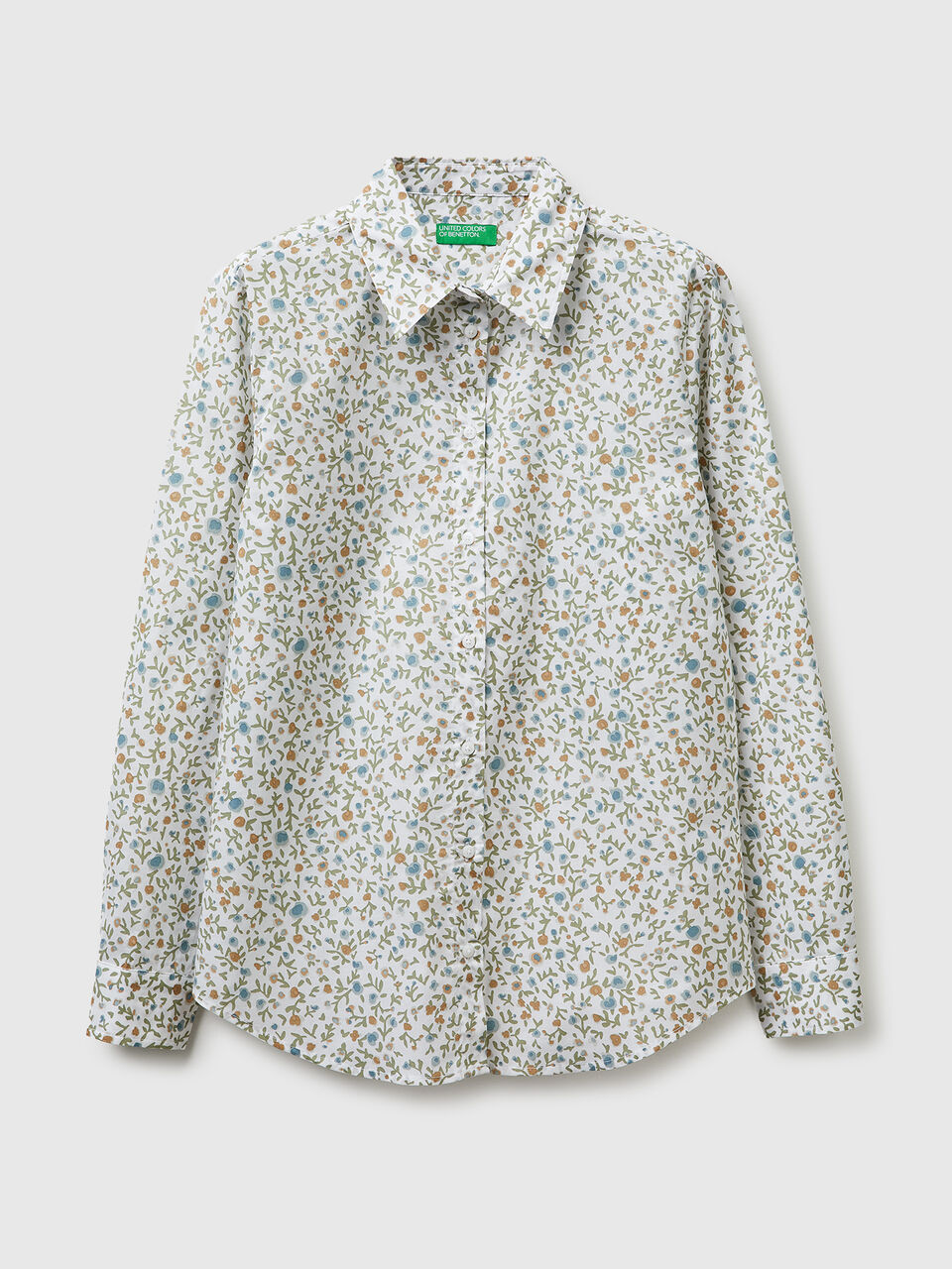 Patterned shirt in lightweight cotton