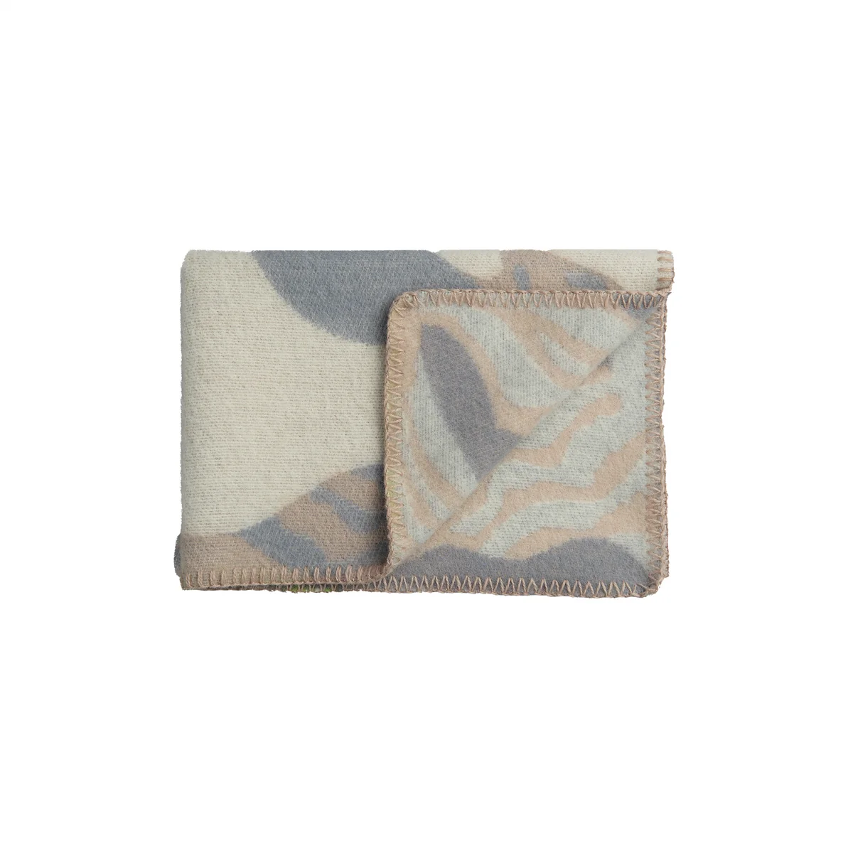 Røros Tweed - Fugl og Fisk Baby Wolldecke, grau / beige
