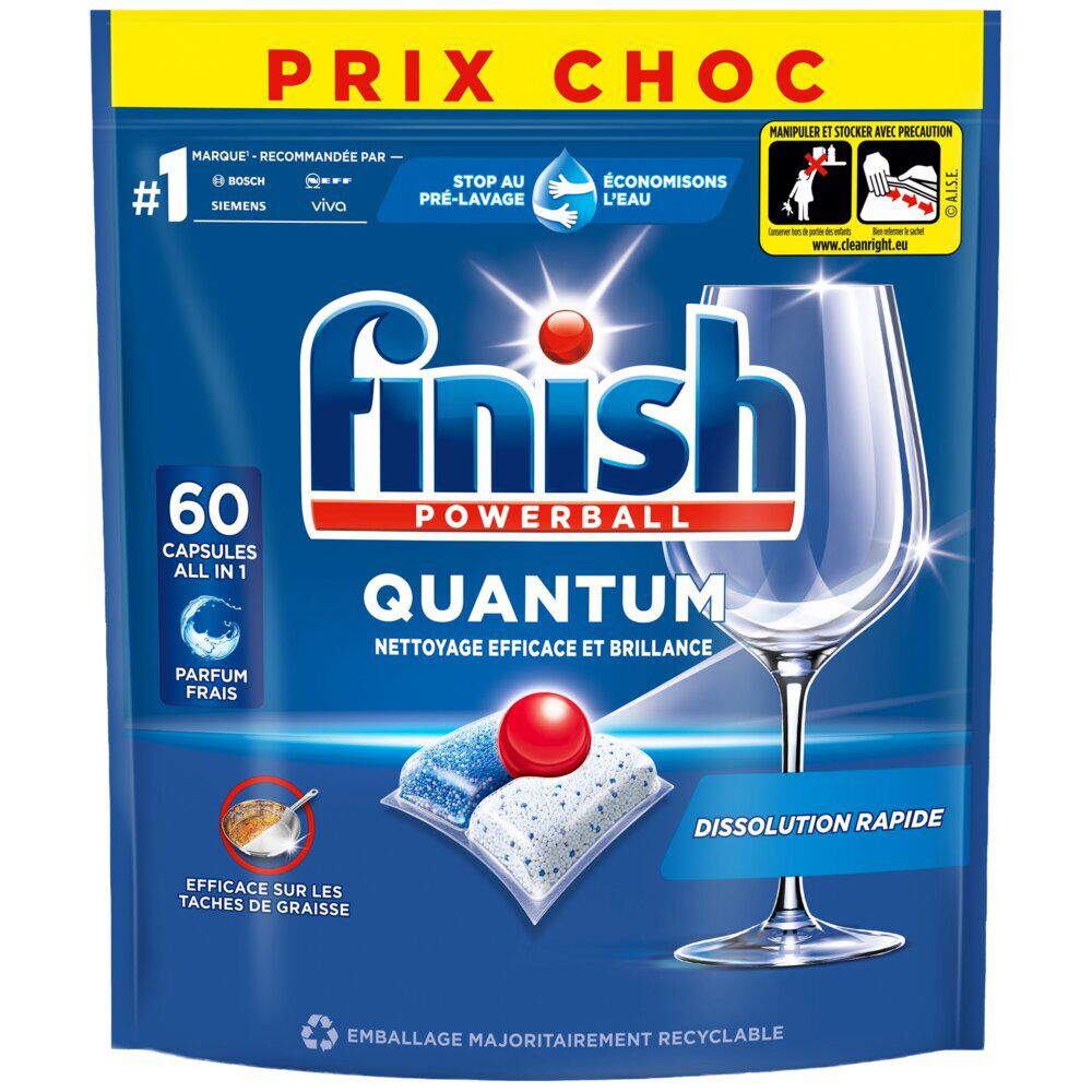 Tablette lave-vaisselle Finish Powerball Quantum 60 capsules