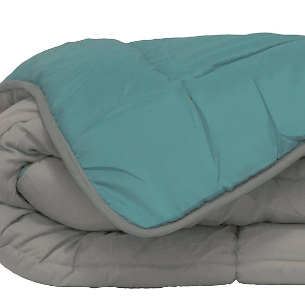 Couette d'été en microfibre bicolore (240x220 cm - Bleu)