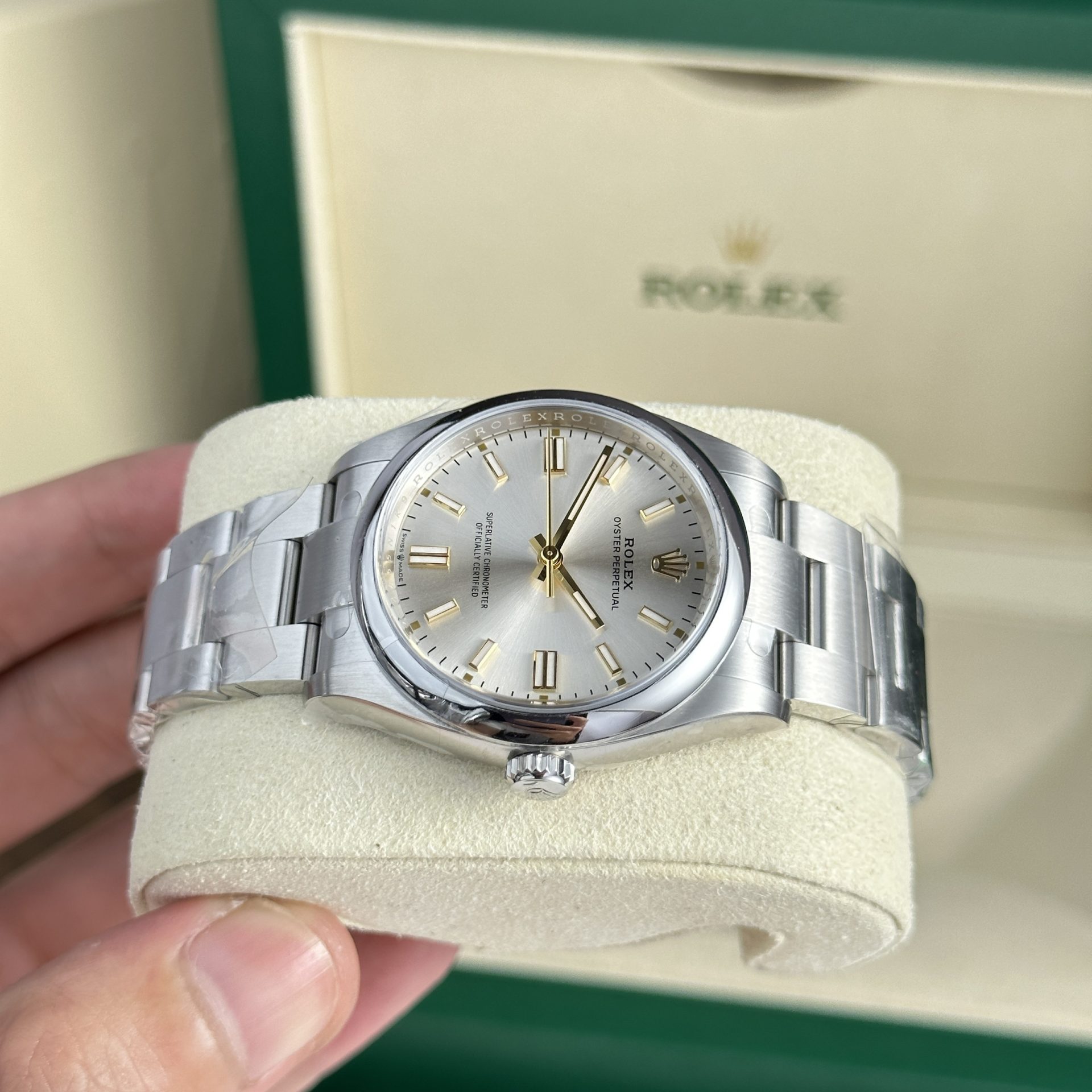 Rolex Oyster Perpetual 126000 904L Steel Silver Dial 36mm Oyster Super Clone