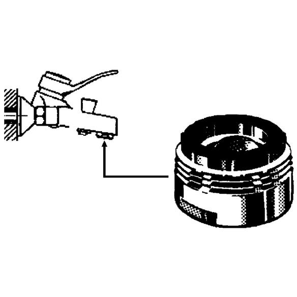 Mischdüse, Messing, braun, M28