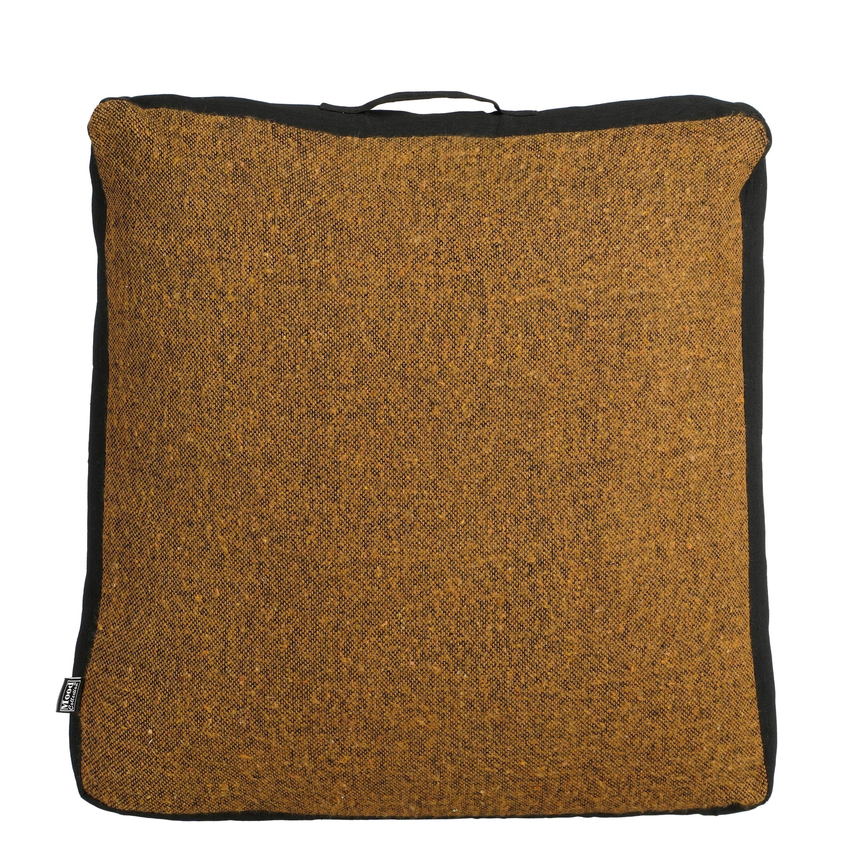 In The Mood Collection Chrissy Vloerkussen - L57 x B57 x H10 cm - Gerecycled Katoen - Bruin