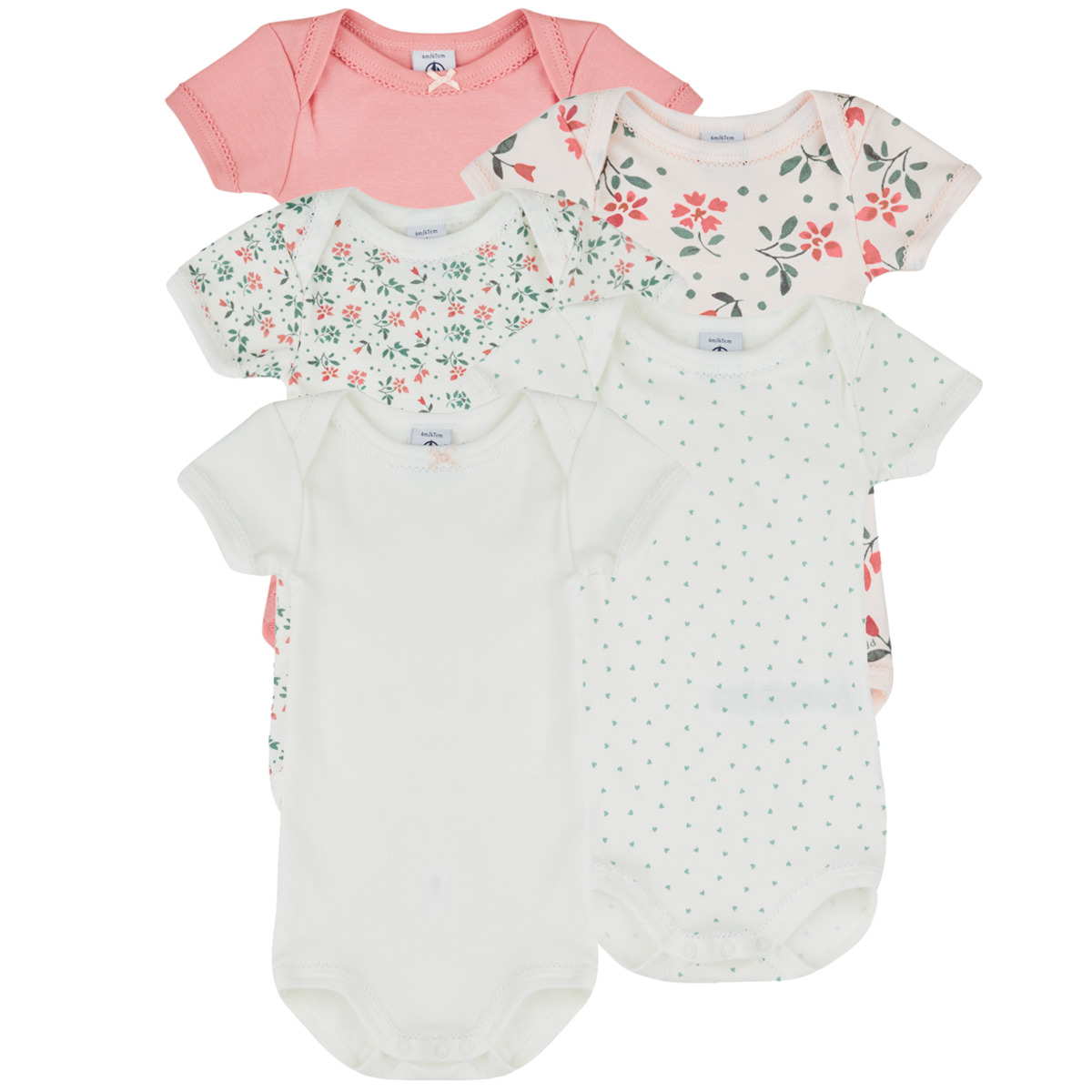 Petit Bateau - 5 BODIES US MC - Multicolour
