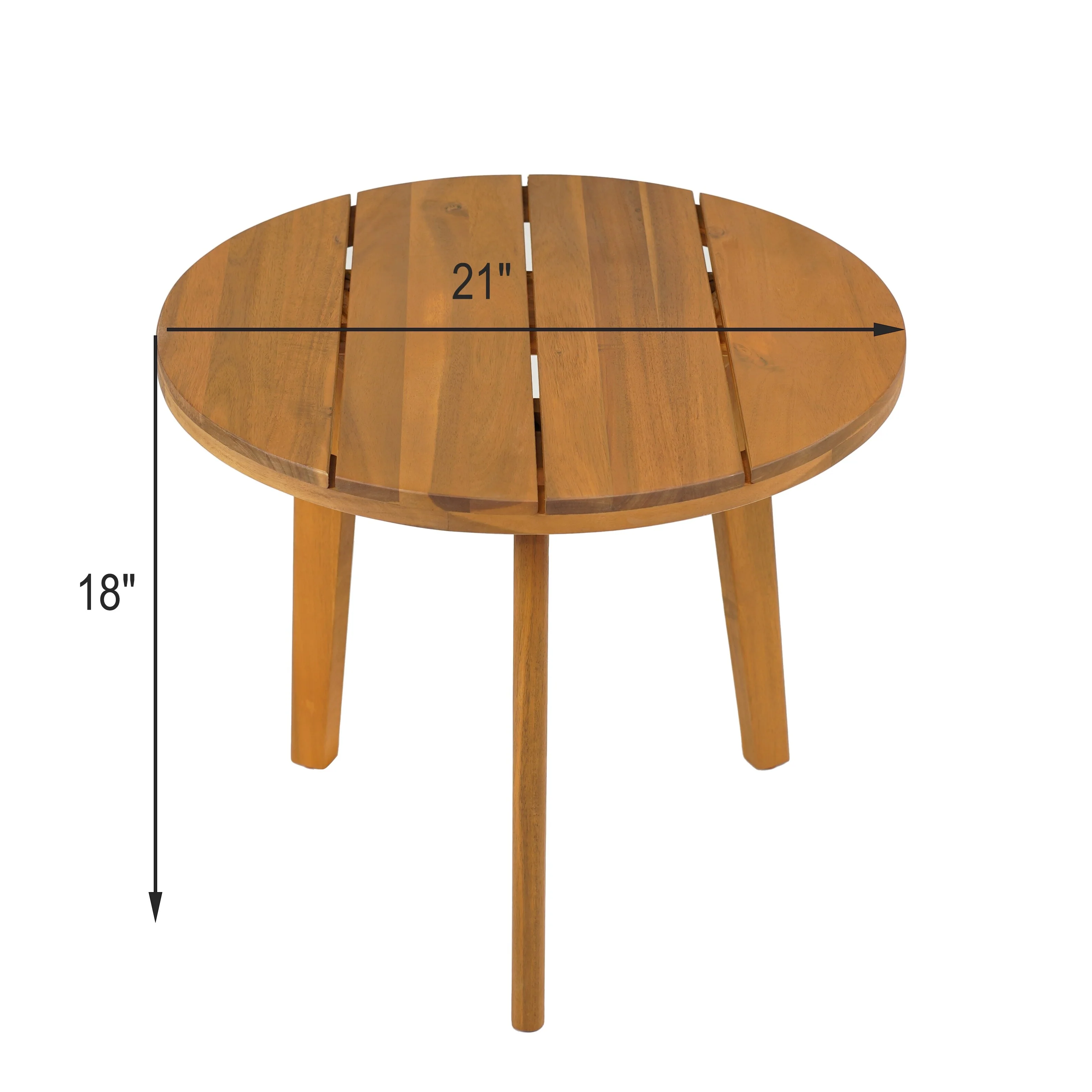 Christopher Knight Home Outdoor Acacia Wood Round Side Table with Slatted Top