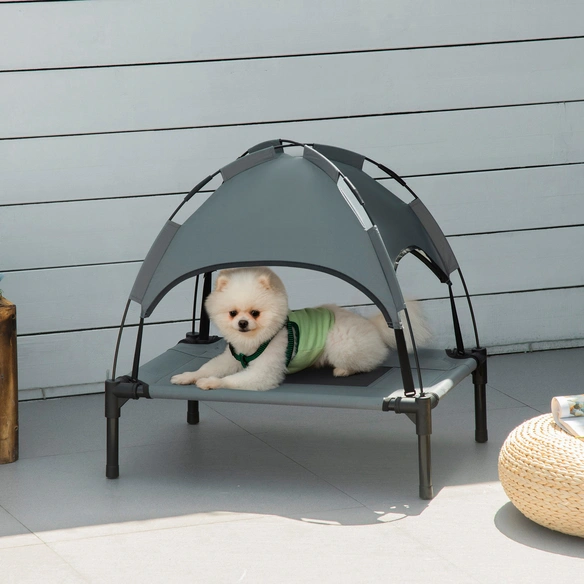 Hunde-Bett, BxL: 46 x 11 cm, grau/schwarz